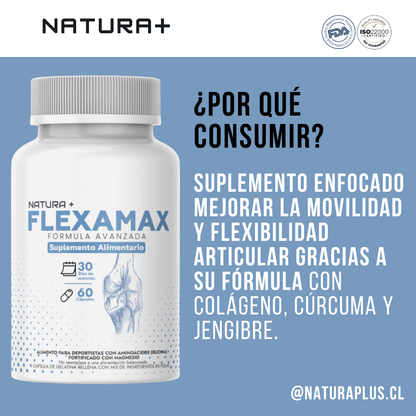Flexamax Original : Articulaciones Fuertes 60 cápsulas - Natura+