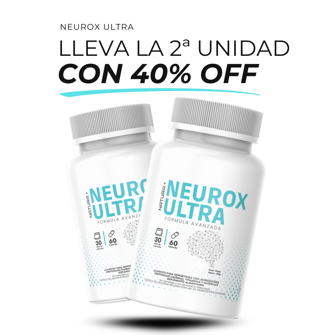 Neurox Ultra Original : Concentración, Calidad de Sueño, Claridad Mental - 60 Cápsulas - Natura+